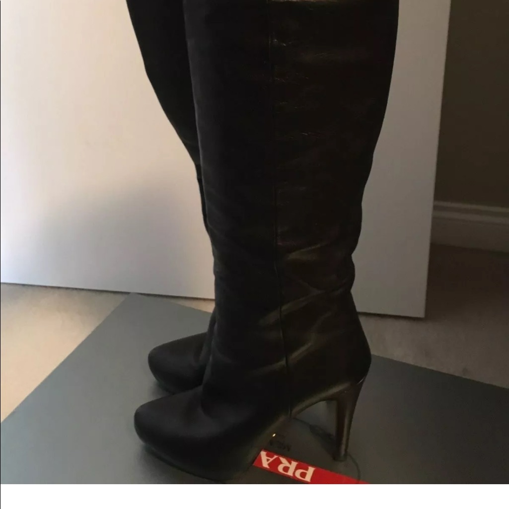 Prada Heels Boots Size 39 Color Black